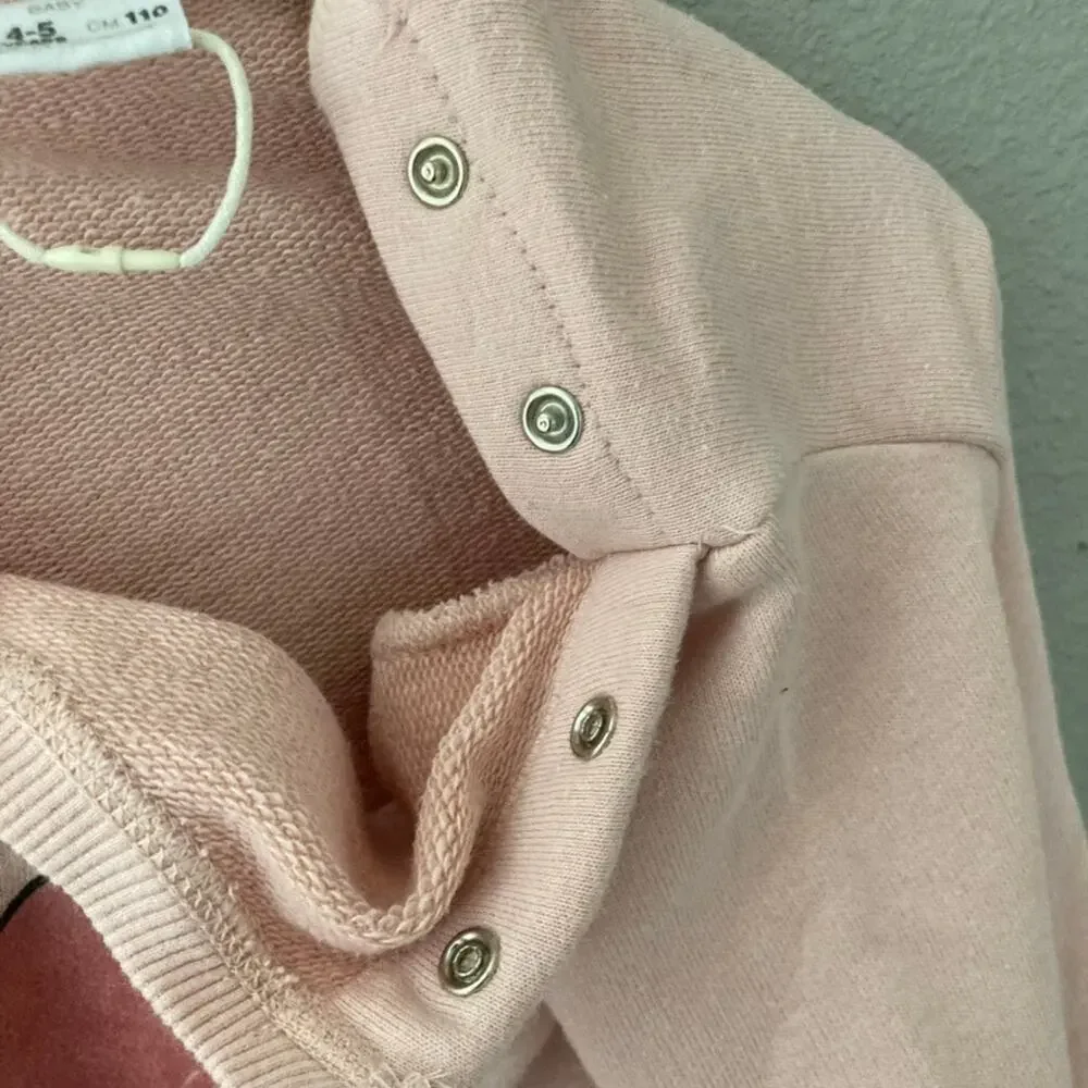 Zara Sisters Always Together Heart Sweatshirt - Pink - 4-5